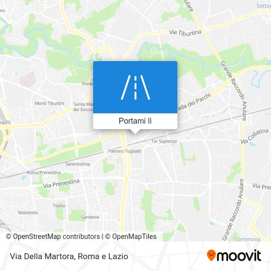 Mappa Via Della Martora