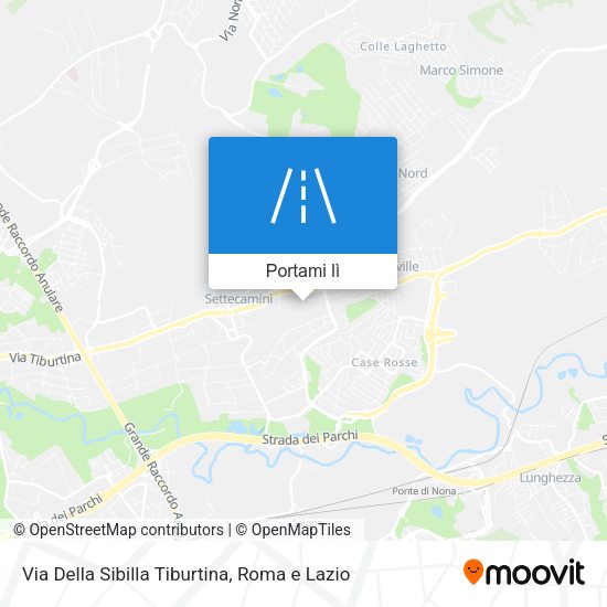 Mappa Via Della Sibilla Tiburtina