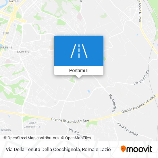 Mappa Via Della Tenuta Della Cecchignola