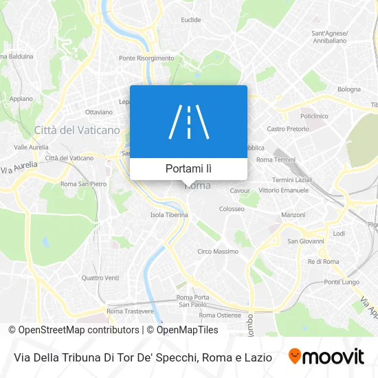 Mappa Via Della Tribuna Di Tor De' Specchi