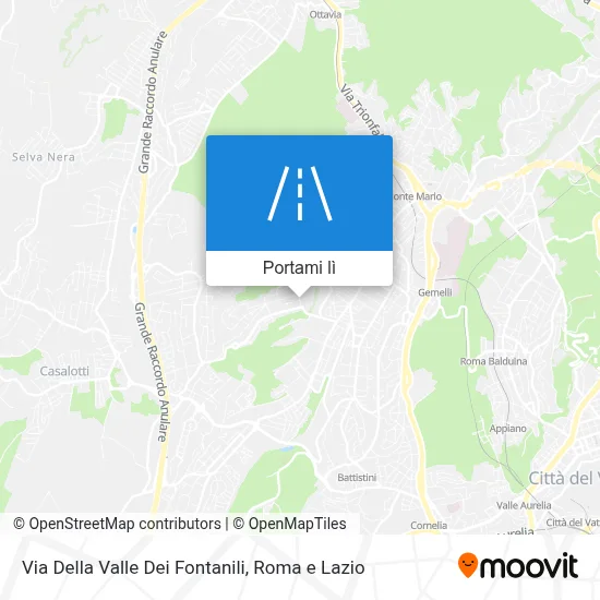 Mappa Via Della Valle Dei Fontanili