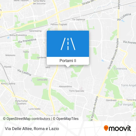 Mappa Via Delle Altee