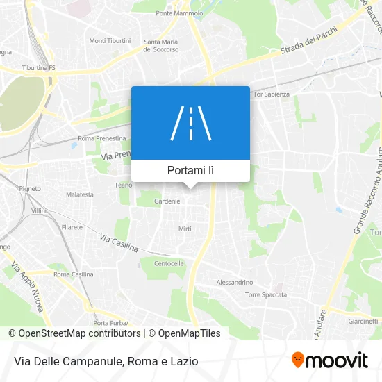 Mappa Via Delle Campanule