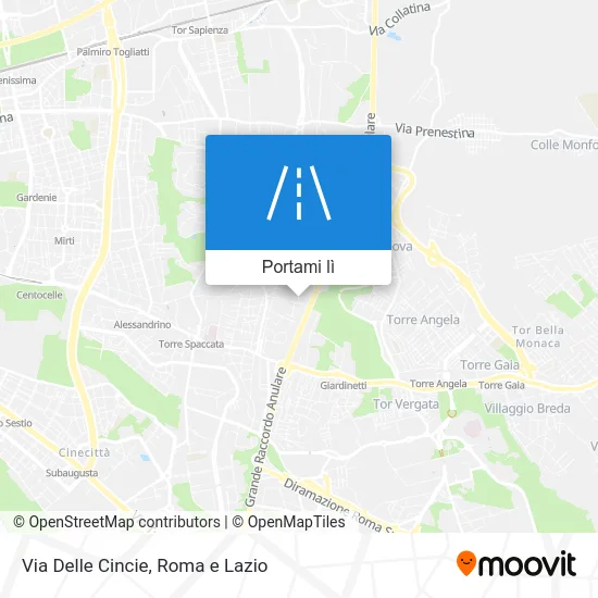 Mappa Via Delle Cincie