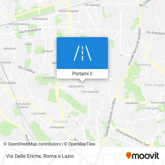 Mappa Via Delle Eriche