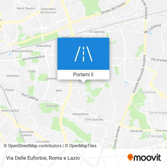 Mappa Via Delle Euforbie