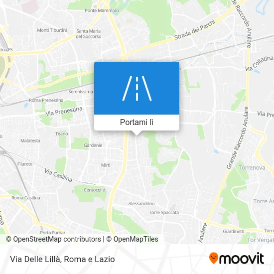 Mappa Via Delle Lillà