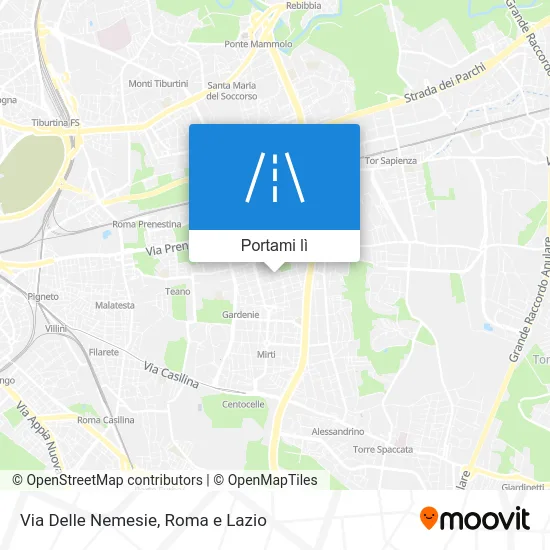 Mappa Via Delle Nemesie