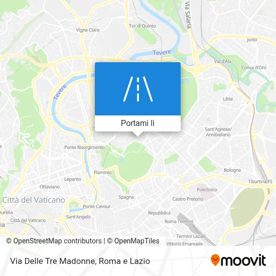 Mappa Via Delle Tre Madonne