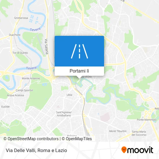 Mappa Via Delle Valli