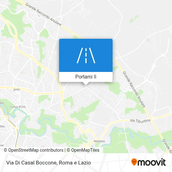 Mappa Via Di Casal Boccone