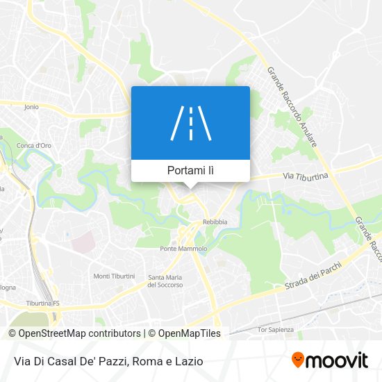 Mappa Via Di Casal De' Pazzi