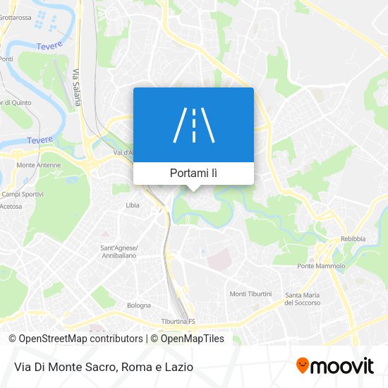 Mappa Via Di Monte Sacro