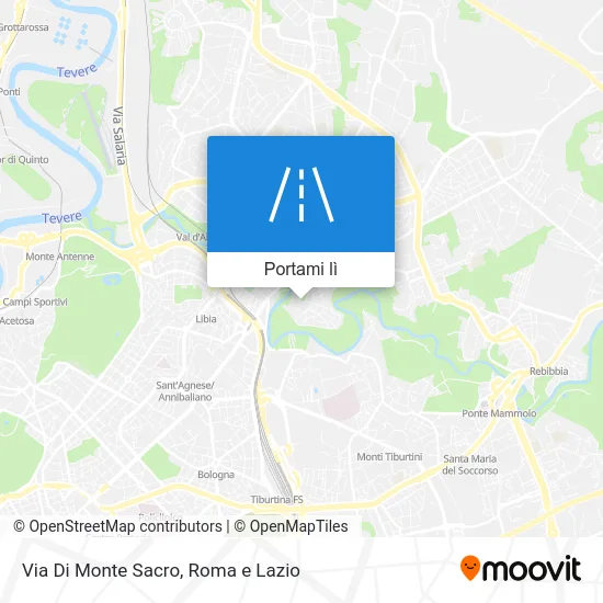 Mappa Via Di Monte Sacro
