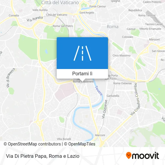 Mappa Via Di Pietra Papa