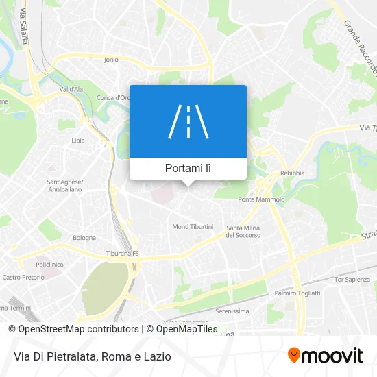 Mappa Via Di Pietralata