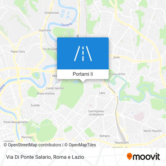 Mappa Via Di Ponte Salario