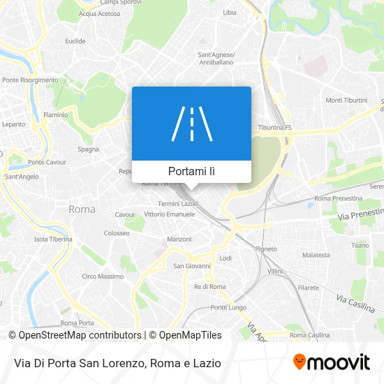 Mappa Via Di Porta San Lorenzo