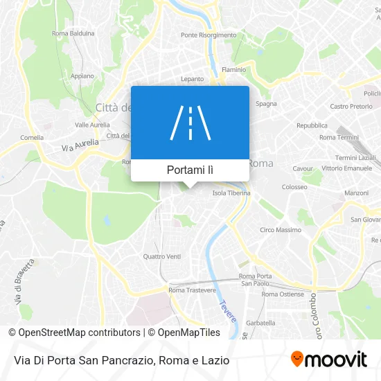 Mappa Via Di Porta San Pancrazio