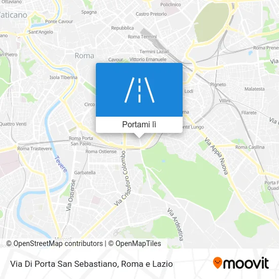 Mappa Via Di Porta San Sebastiano