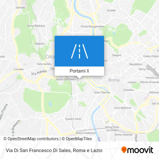 Mappa Via Di San Francesco Di Sales