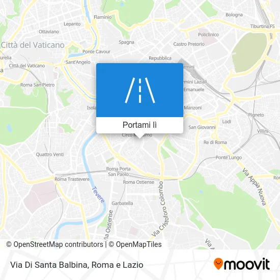 Mappa Via Di Santa Balbina