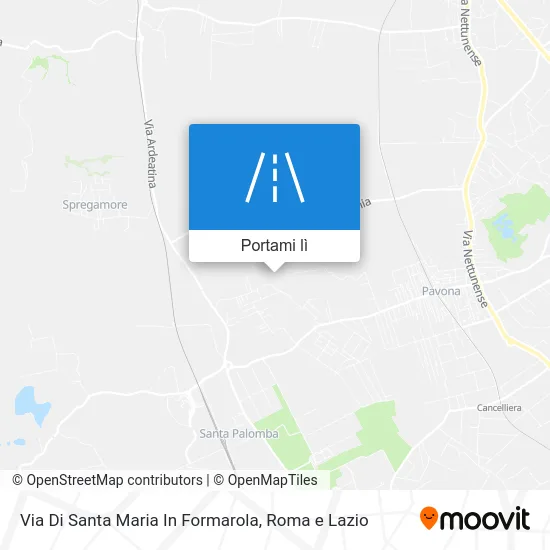 Mappa Via Di Santa Maria In Formarola