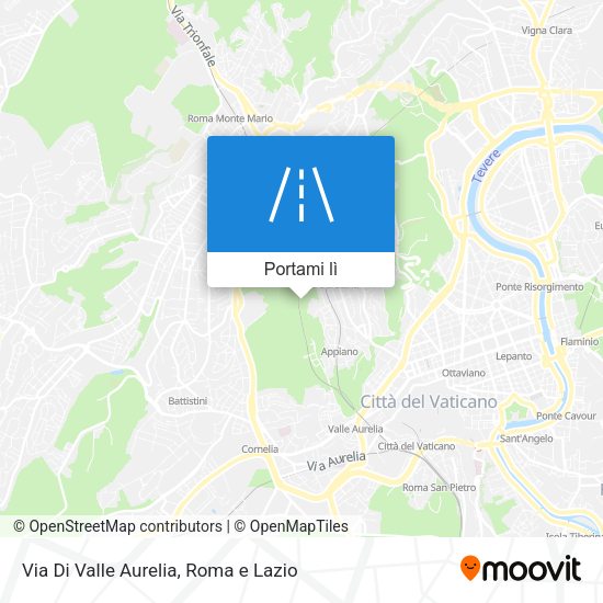 Mappa Via Di Valle Aurelia