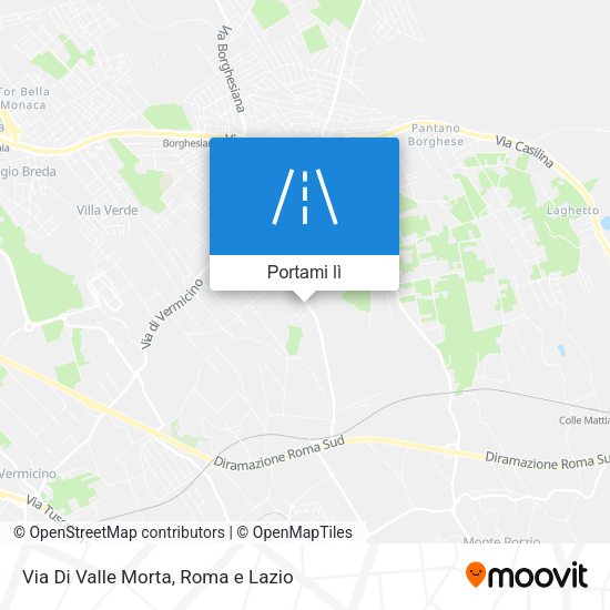 Mappa Via Di Valle Morta