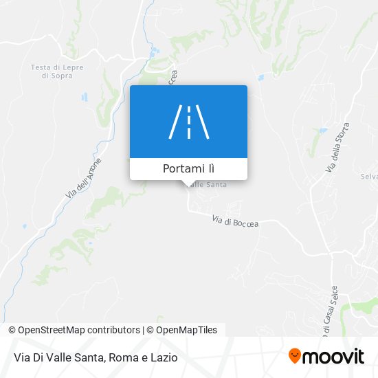 Mappa Via Di Valle Santa