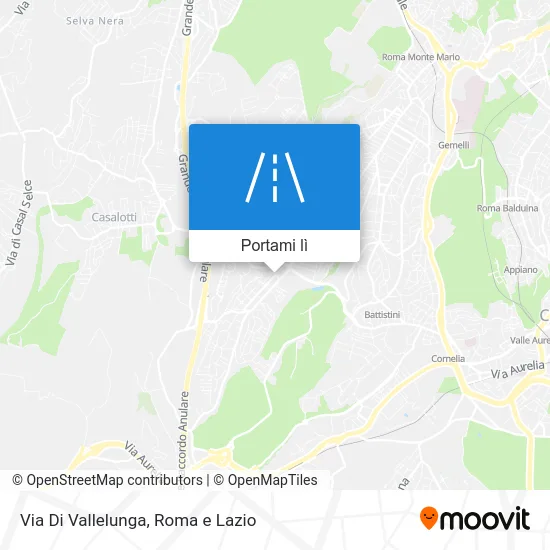 Mappa Via Di Vallelunga