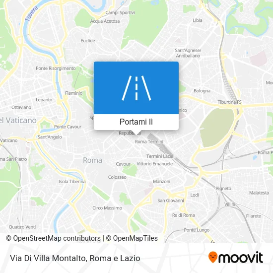 Mappa Via Di Villa Montalto