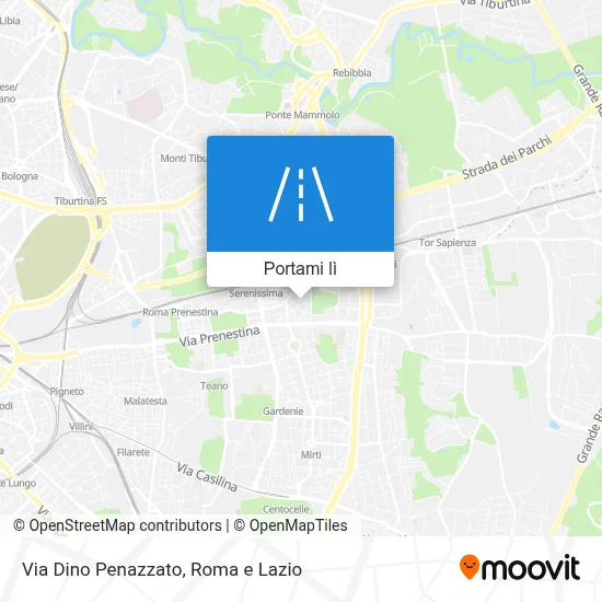 Mappa Via Dino Penazzato