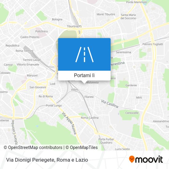 Mappa Via Dionigi Periegete