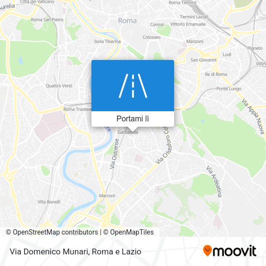 Mappa Via Domenico Munari