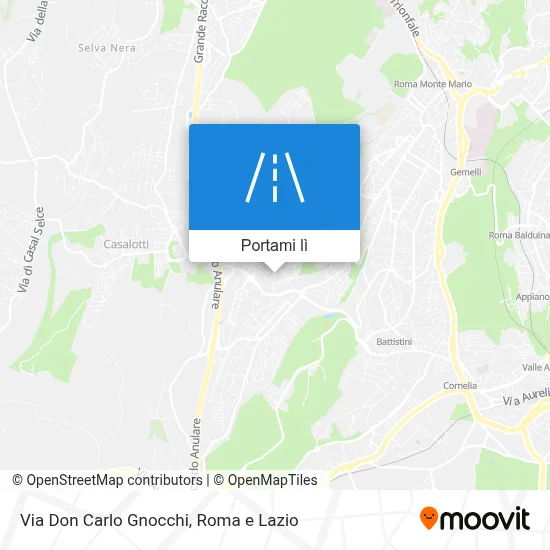 Mappa Via Don Carlo Gnocchi