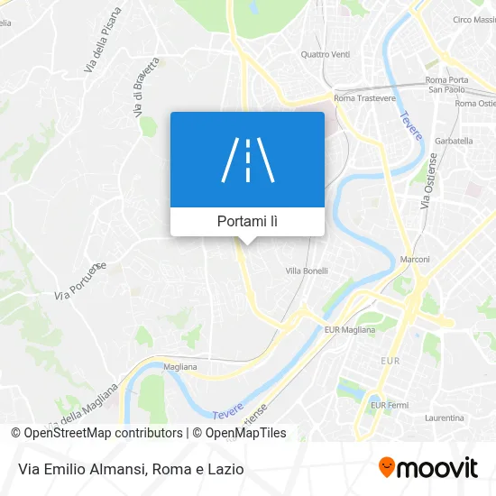 Mappa Via Emilio Almansi