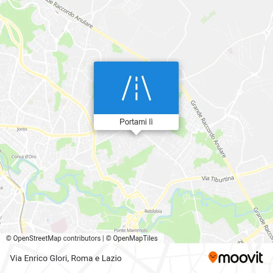 Mappa Via Enrico Glori
