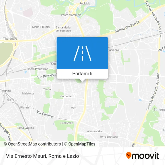 Mappa Via Ernesto Mauri