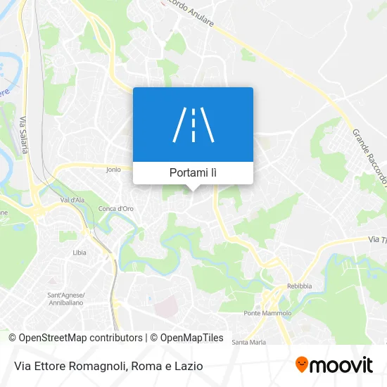 Mappa Via Ettore Romagnoli