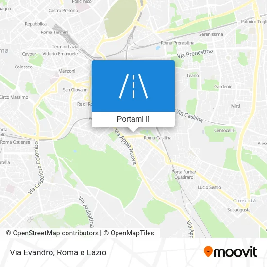 Mappa Via Evandro