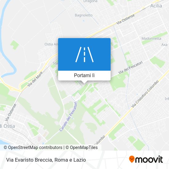 Mappa Via Evaristo Breccia
