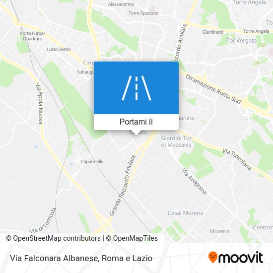 Mappa Via Falconara Albanese