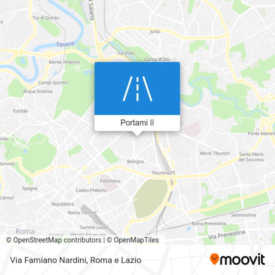 Mappa Via Famiano Nardini