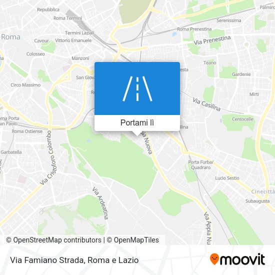 Mappa Via Famiano Strada