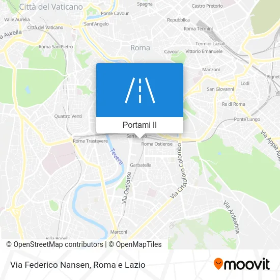 Mappa Via Federico Nansen