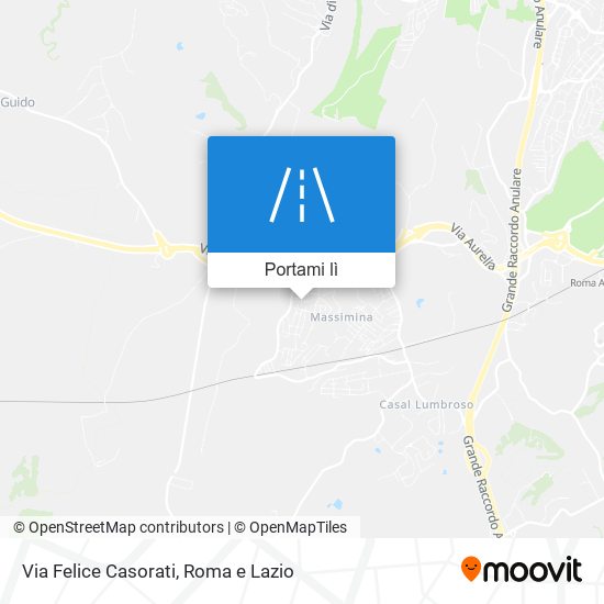 Mappa Via Felice Casorati