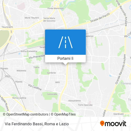 Mappa Via Ferdinando Bassi