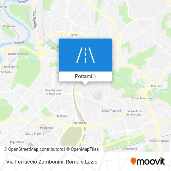Mappa Via Ferruccio Zambonini