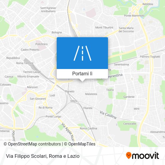 Mappa Via Filippo Scolari